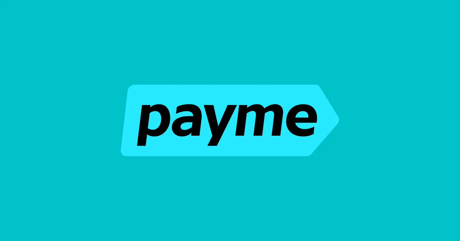 Feruza rangli fondagi Payme logotipi